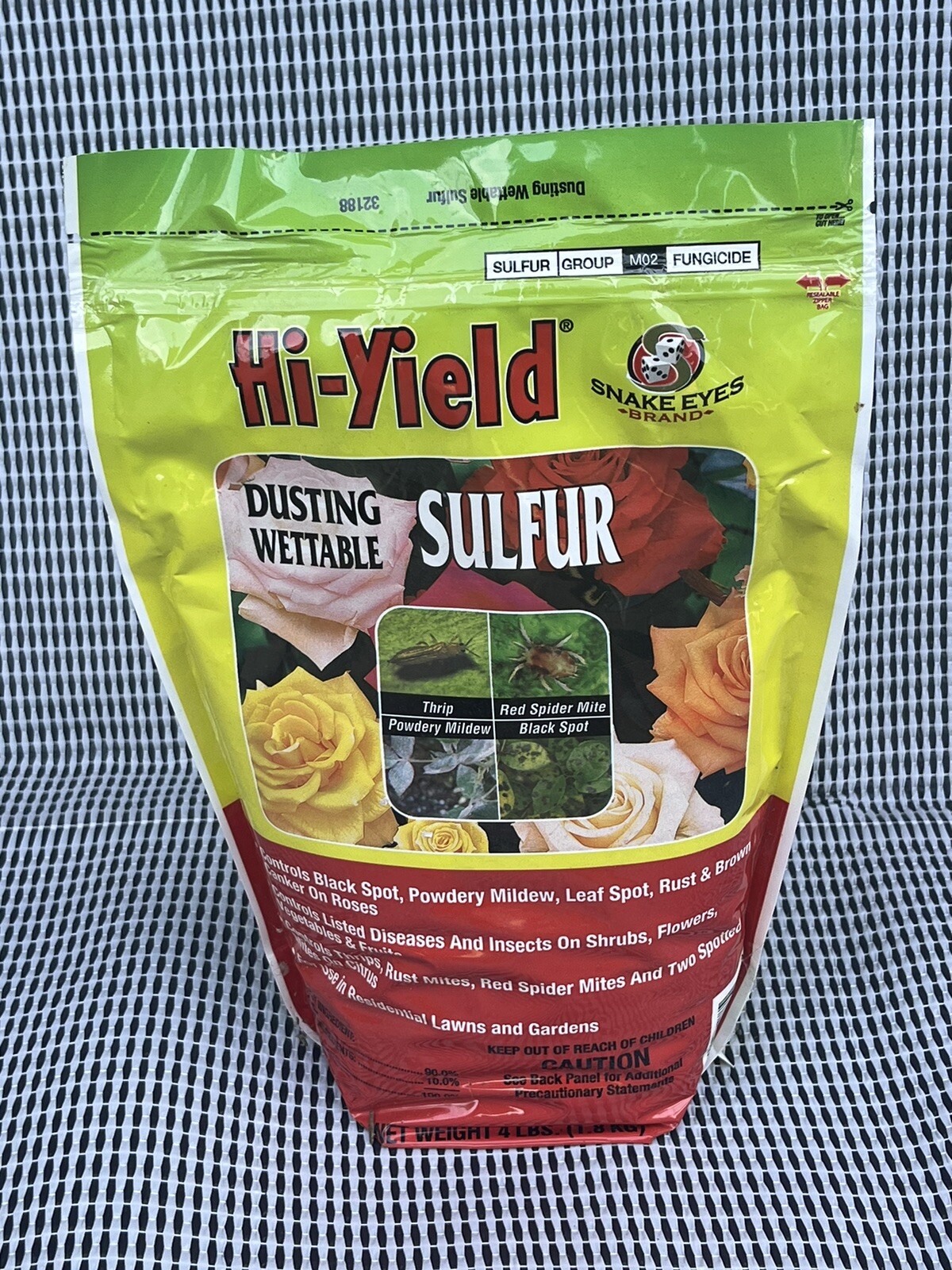 4lbs Hi-Yield Dusting Wettable Sulfur Control Thrip Mite Mildew Black Spot NEW