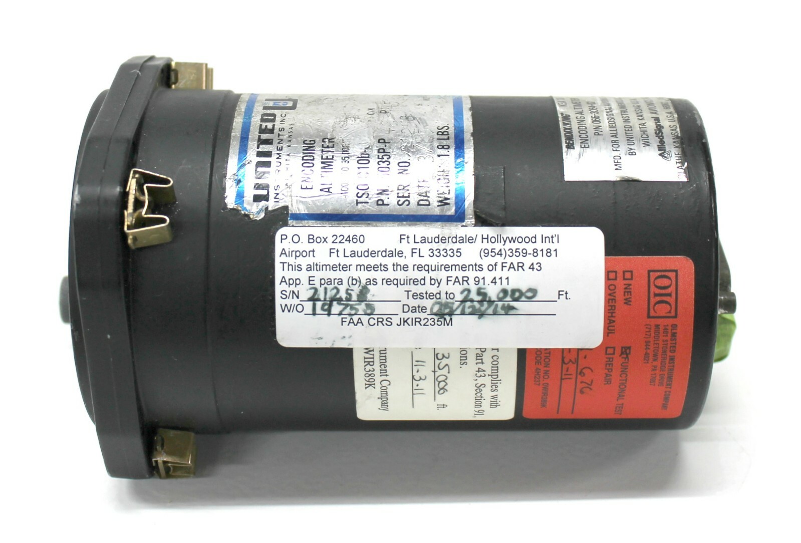 Used Serviceable Bendix King Encoding Altimeter 35K, Dual Scale p/n 066-3064-02