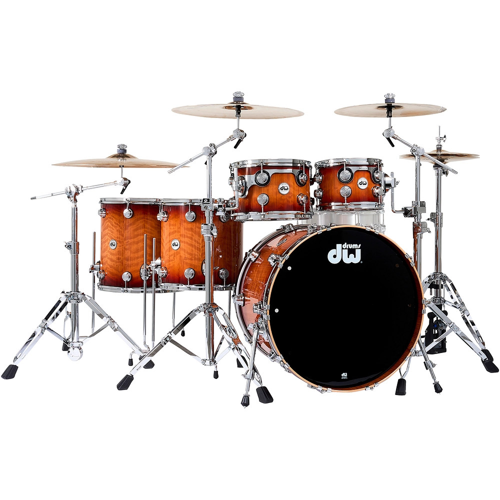 DW Collector's SSC Vavona Exotic 5-Piece Shell Pack w/22" Bass Deep Rich Rd Brst