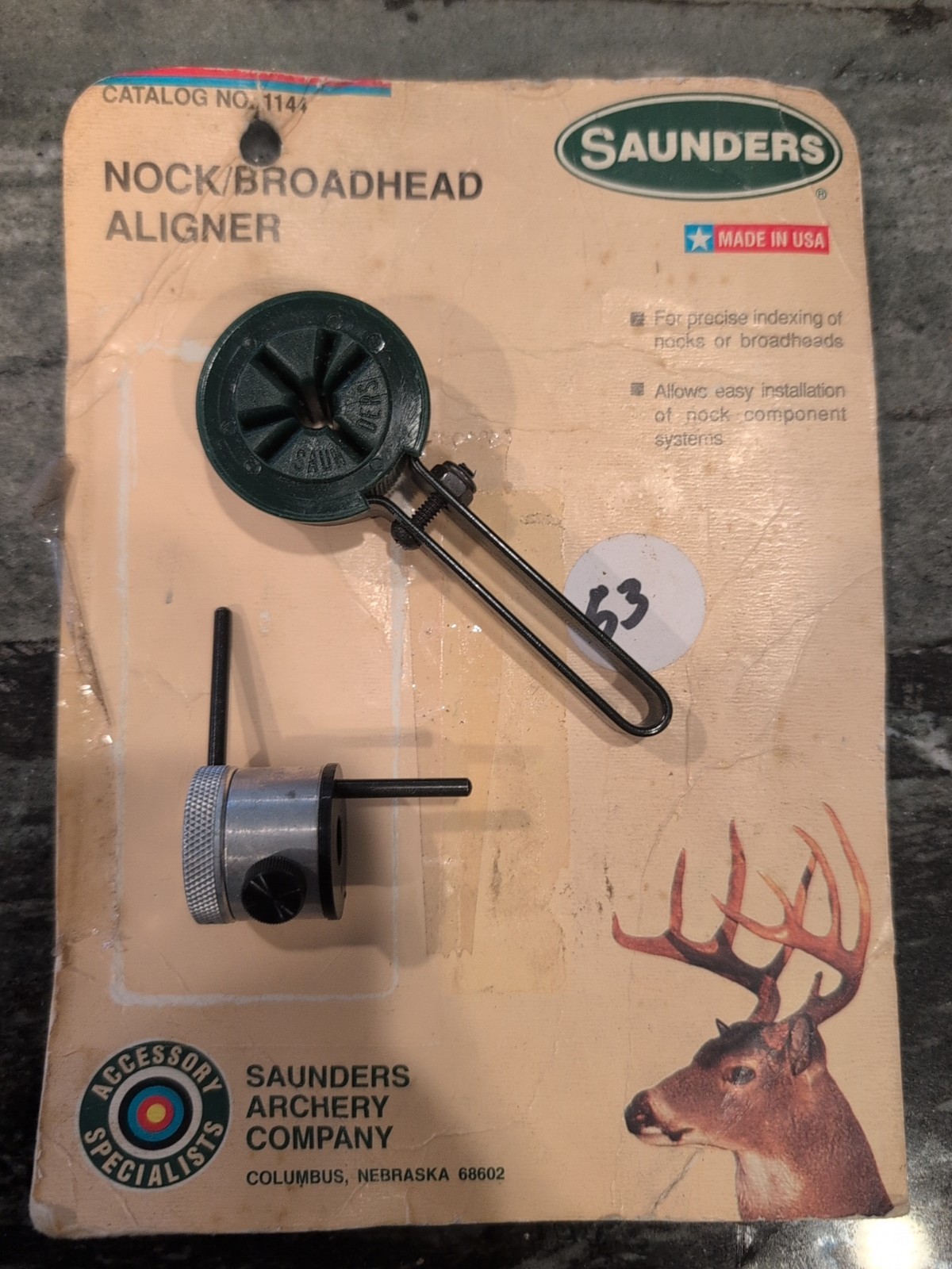 Saunders Archery nock/broadhead aligner 1144 Missing Plates Read Description