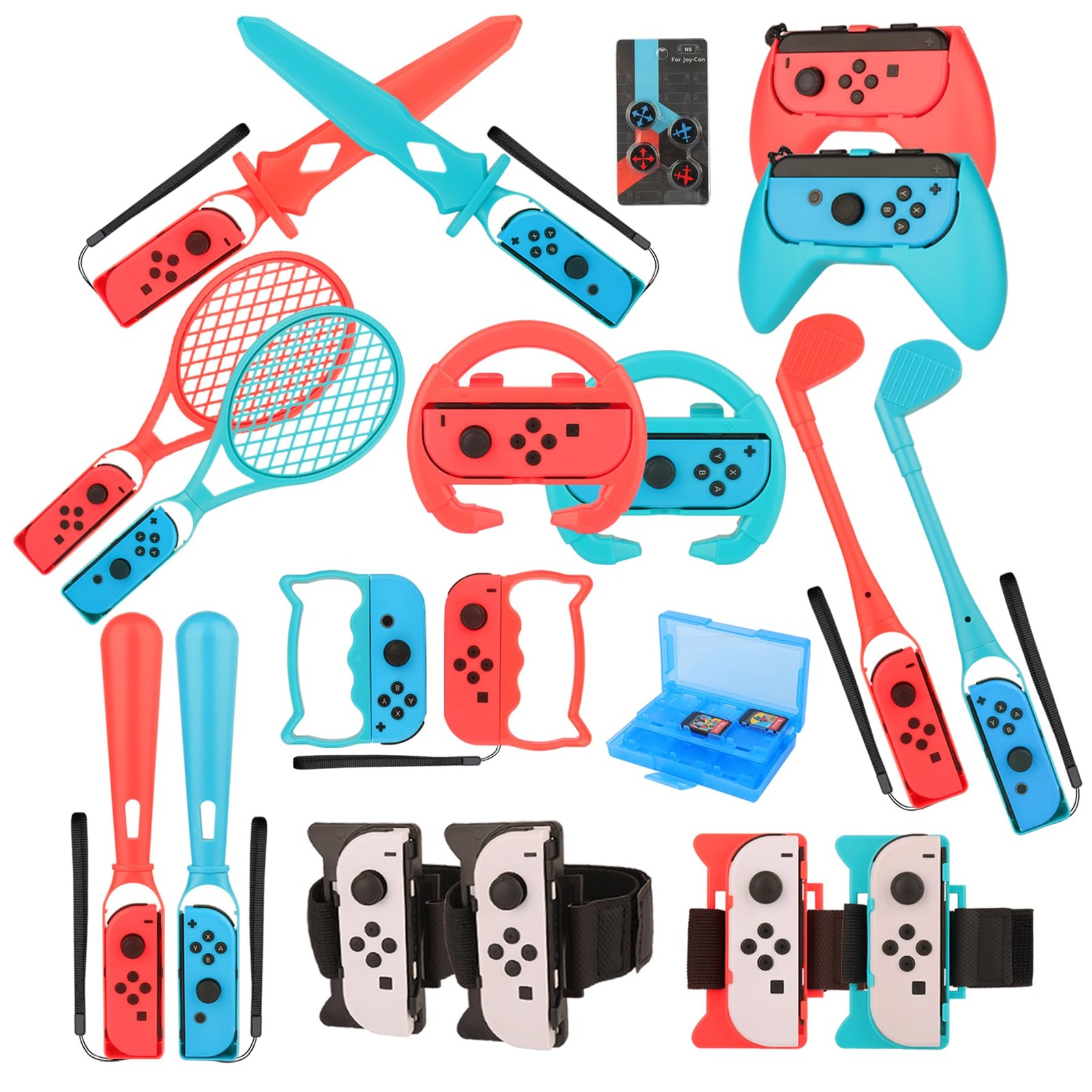 WEILE Switch Sports Accessories Bundle - Accessories, red, blue