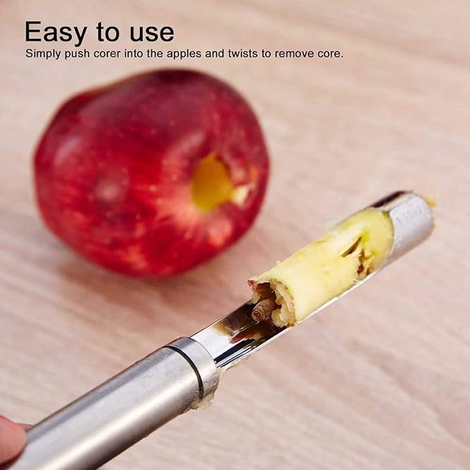 Stainless Steel Apple Corer - Fruit & Vegetable Corer - Seed Remover - Cutter