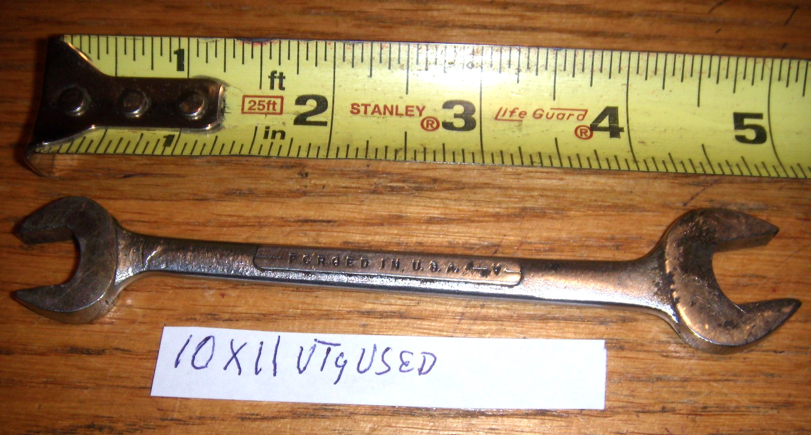 VTG. CRAFTSMAN OPEN END 10 X 11  MM FORGED IN THE USA FREE SHIPPING USED