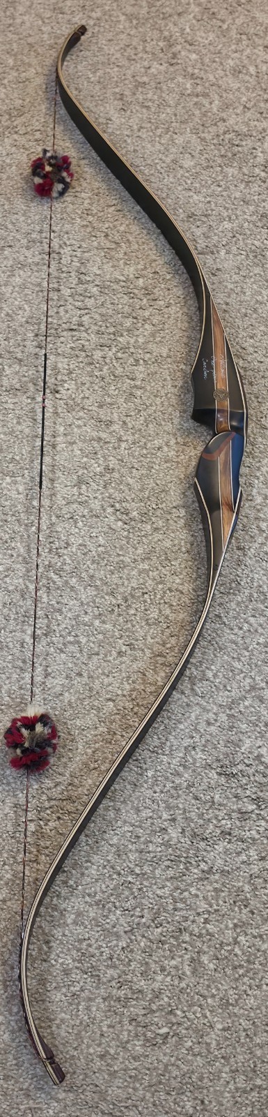 Old Mountain Archery Volcano Carbon One-Piece Recurve bow 50# @28" RH 60" AMO