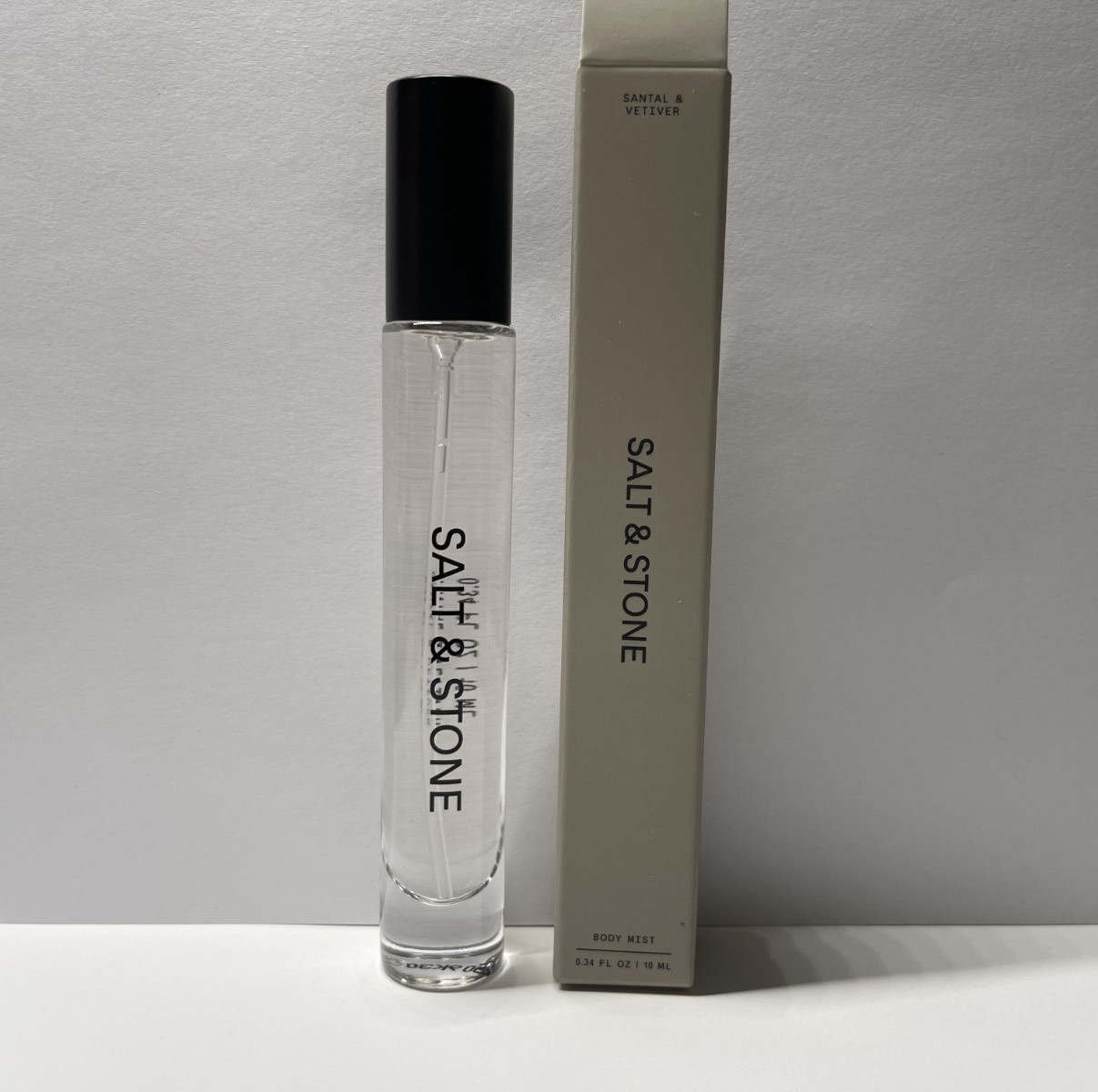 Salt & Stone Santal & Vetiver Body Mist Travel Spray Fragrance 0.34 Oz/10 mL NIB