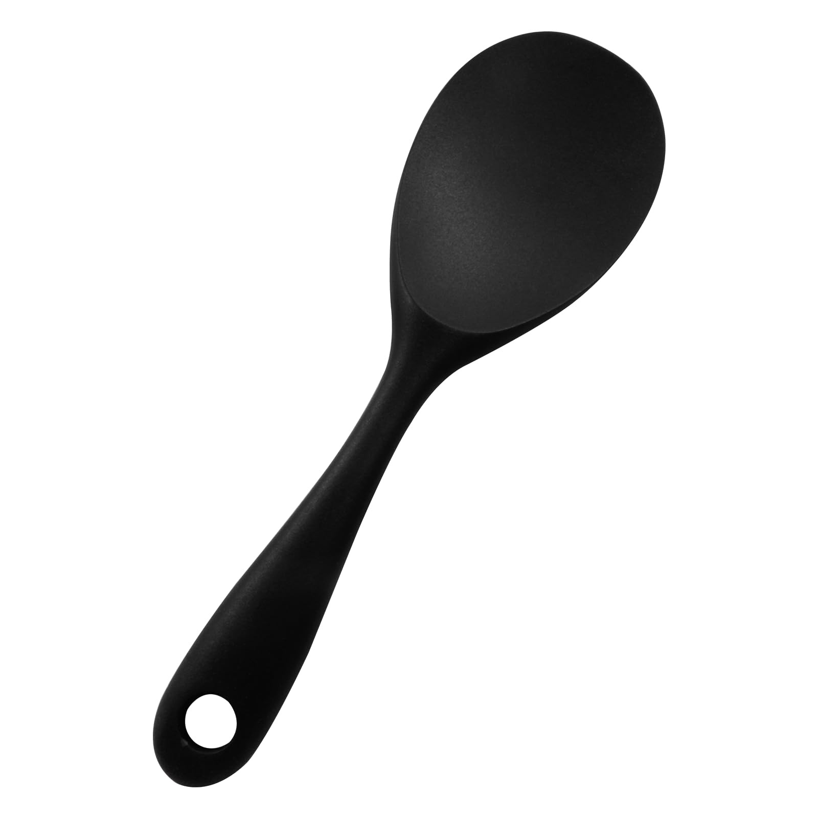 Black Silicone Rice Paddle Spoon - Heat Resistant Non Stick Rice Spatula Food...