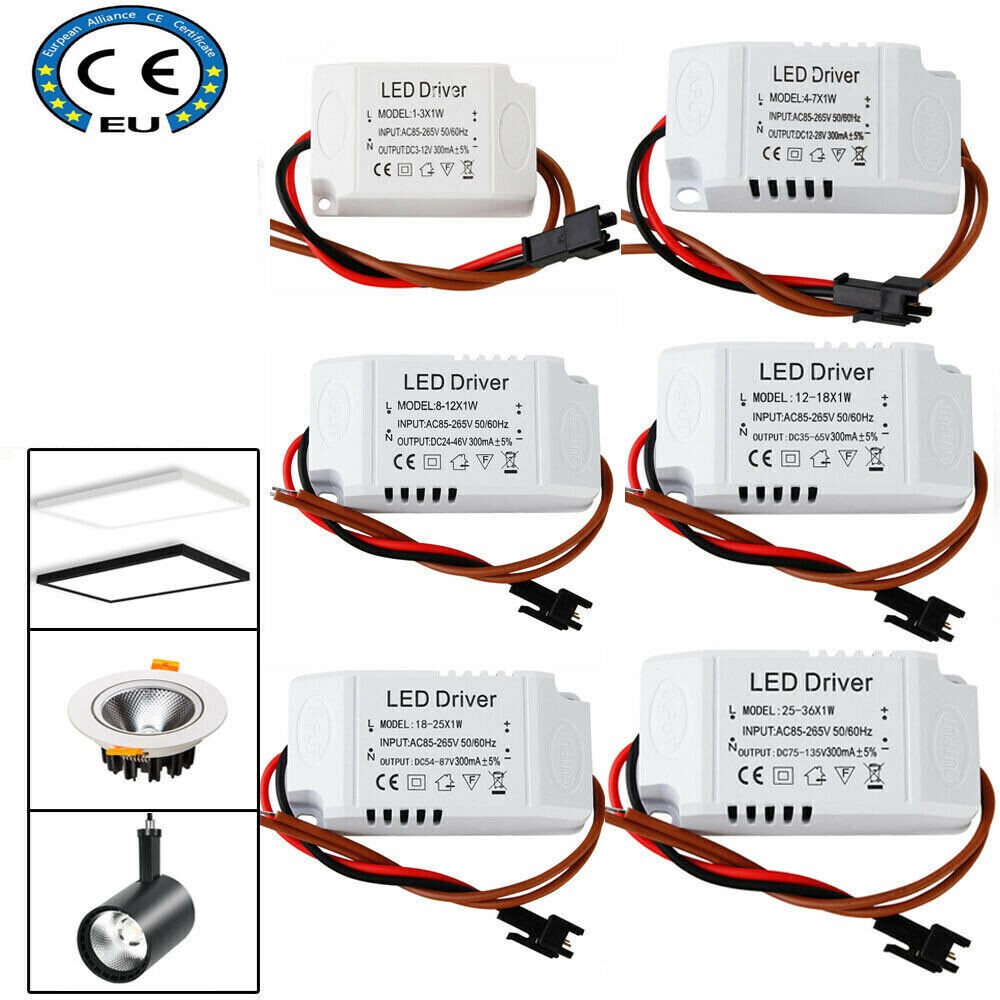 LED driver power supply AC 110V-220V 1-3 W 4-7 W 8-12W 12-18W 18-25W 25-36W