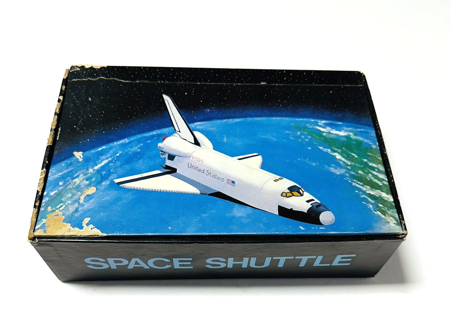 Vintage Space Shuttle Box Flip Up Lid Cardboard 8.5x5.5” Keepsakes Memorabilia
