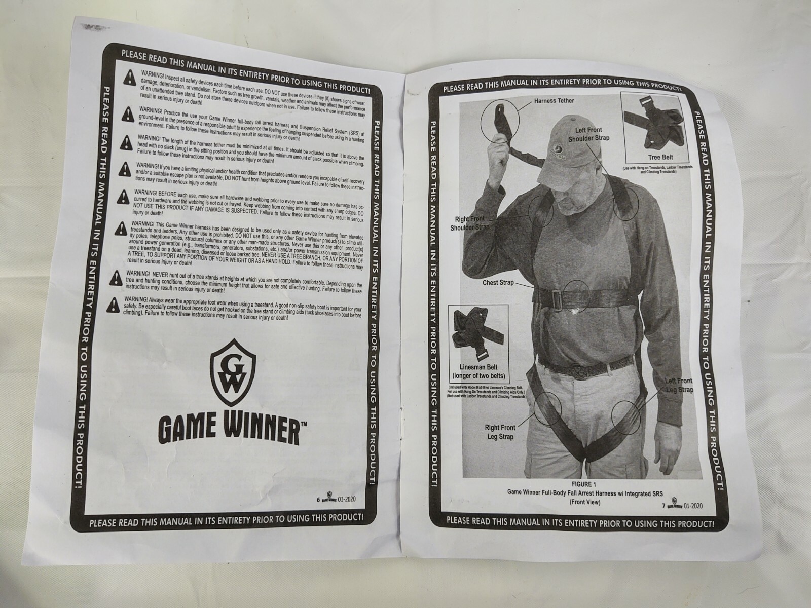 Game Winner Full Body Fall Arrest Harness With Integrated SRS