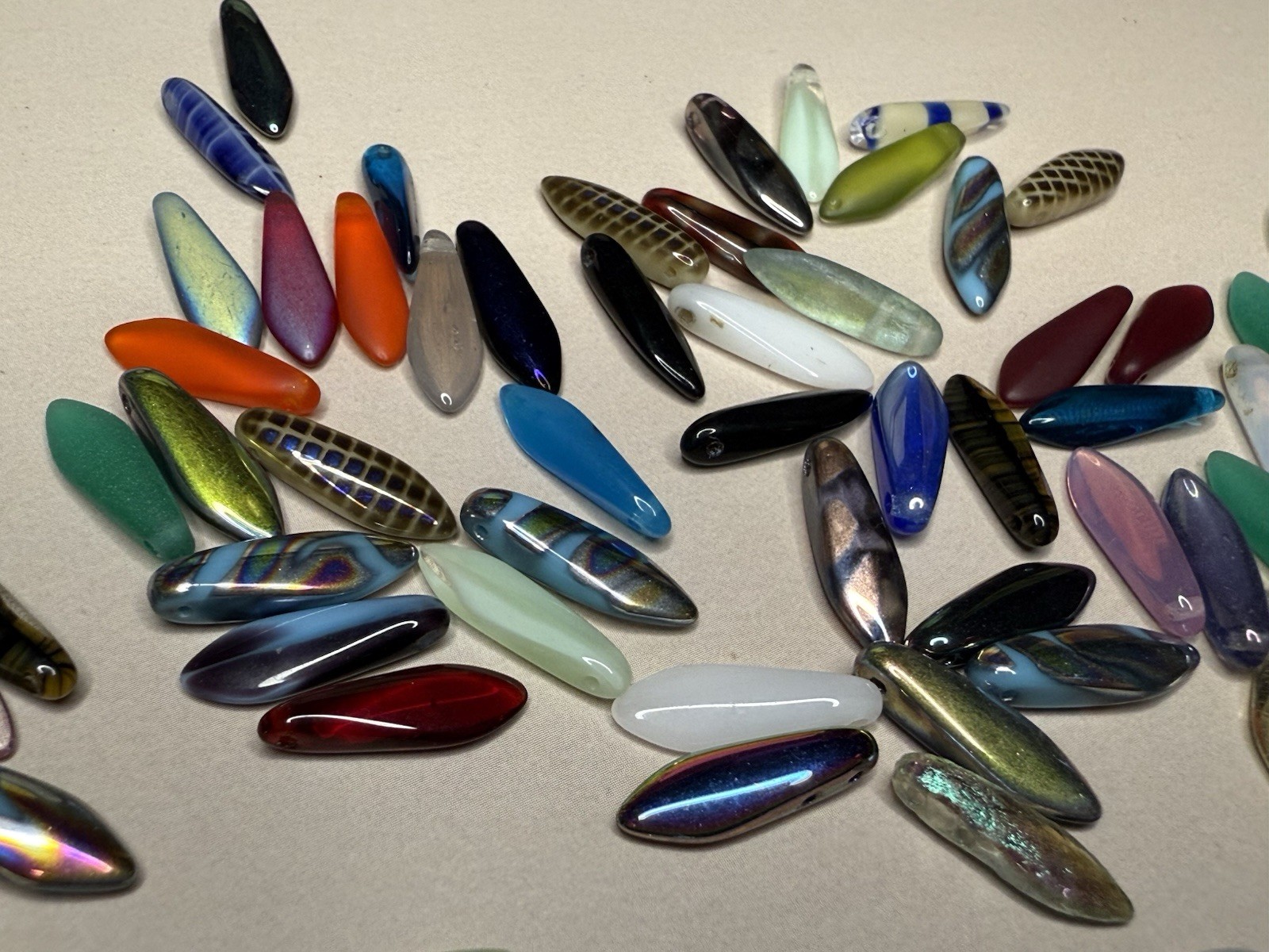 Czech Dagger Bead Destash - 5 X 16mm Mix Bag