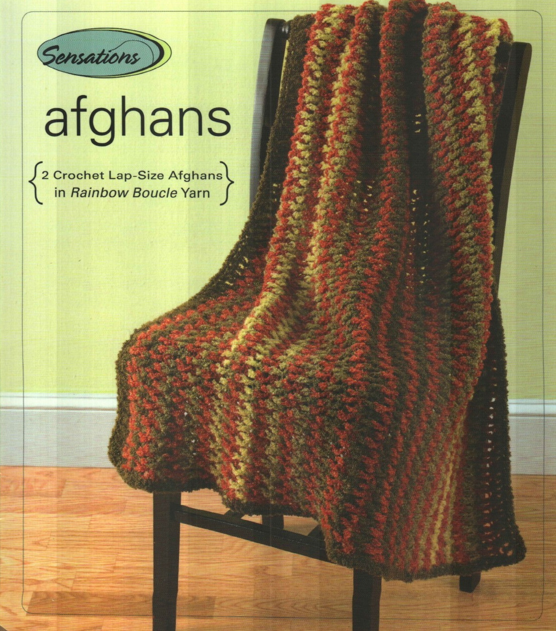 NEW SENSATIONS AFGHANS 2 LAP-SIZE DESIGNS DIGEST SIZE CROCHET PATTERN LEAFLET