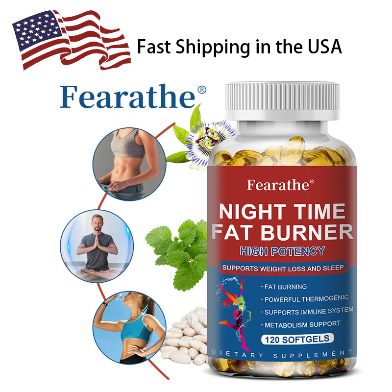 Night fat Burner 500mg, reduce abdominal fat and slim down, 120 capsules