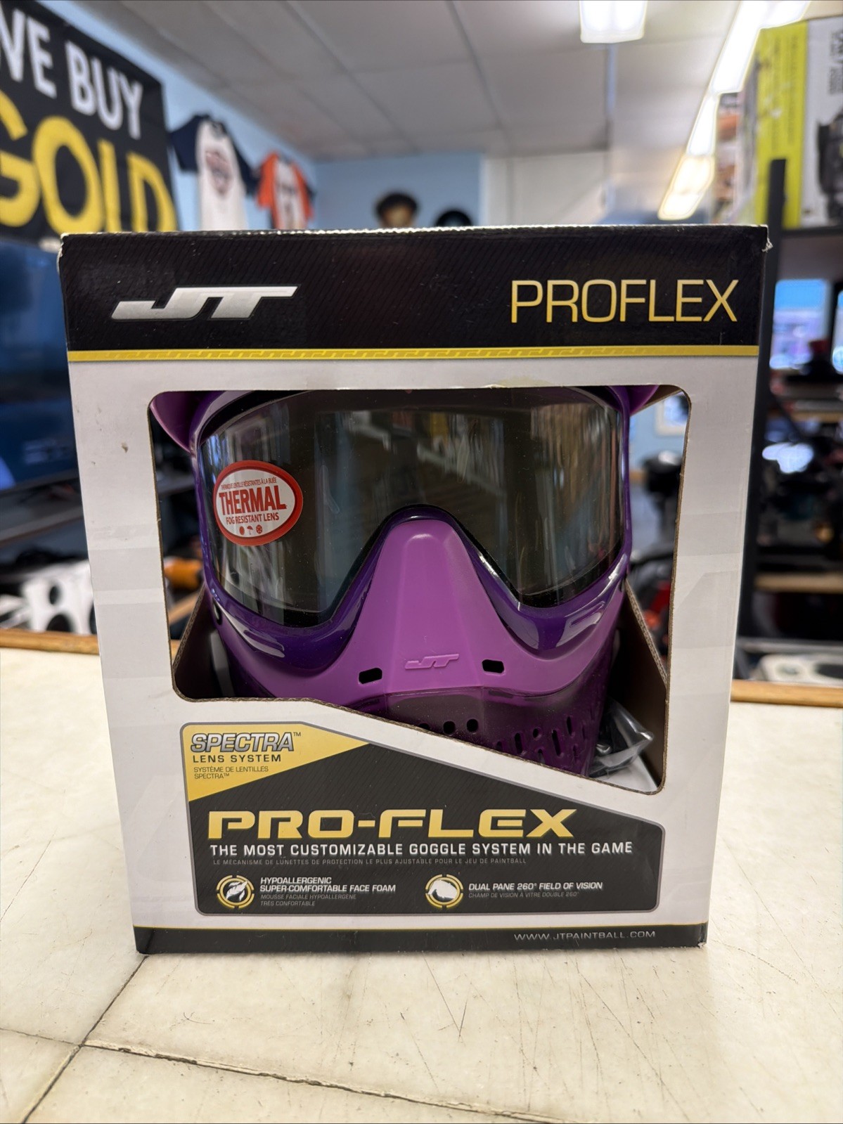JT ProFlex Paintball Mask Goggle System Custom Birthstone Ice Amethyst