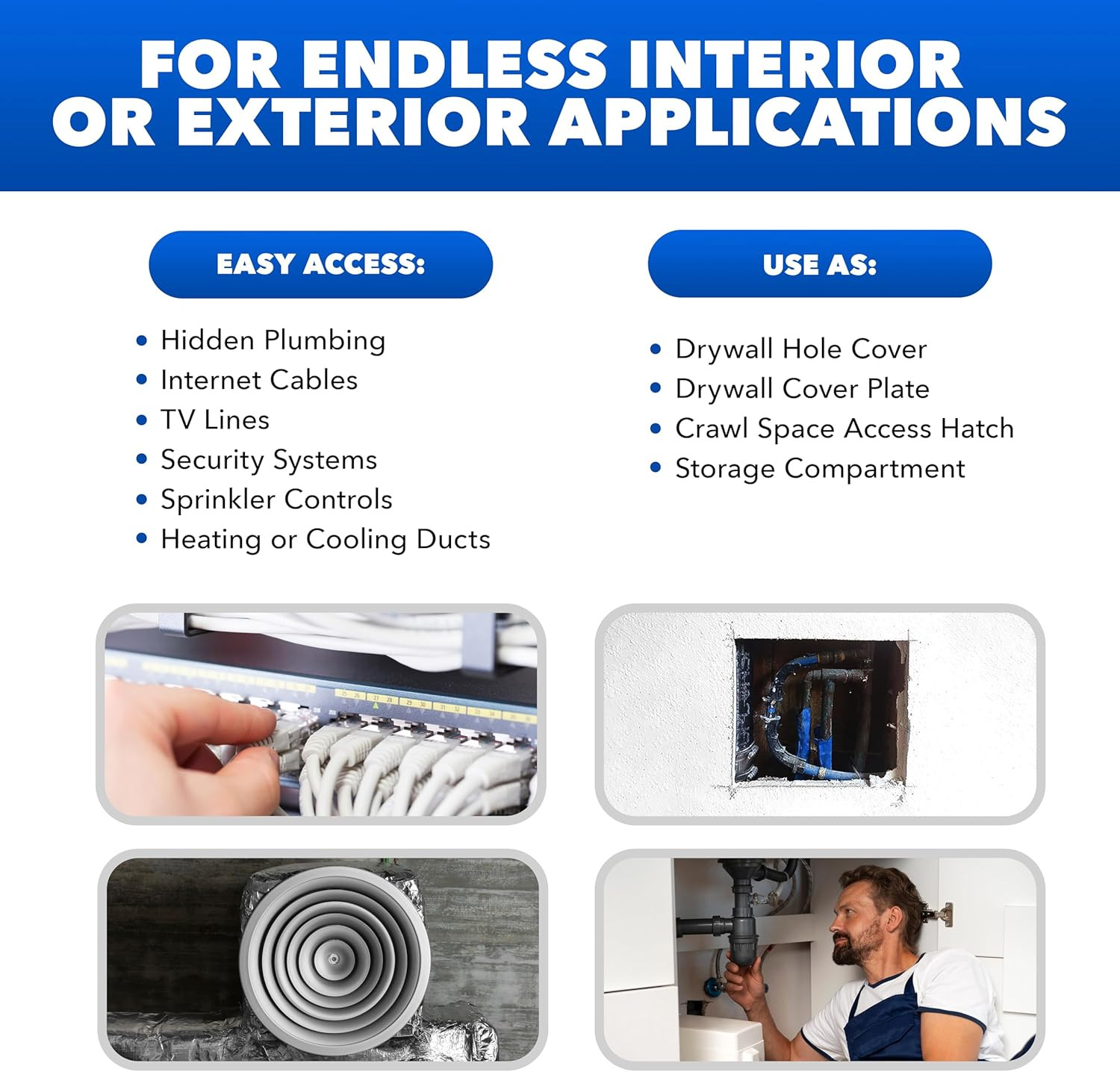 4X6 Access Panel for Drywall- Plumbing Access Panel Ceiling Access Panel Drywall