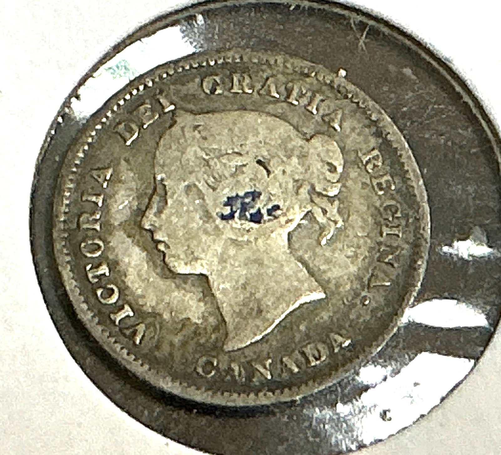1885 Canada 5 Cent Silver, .925 Silver - VF.