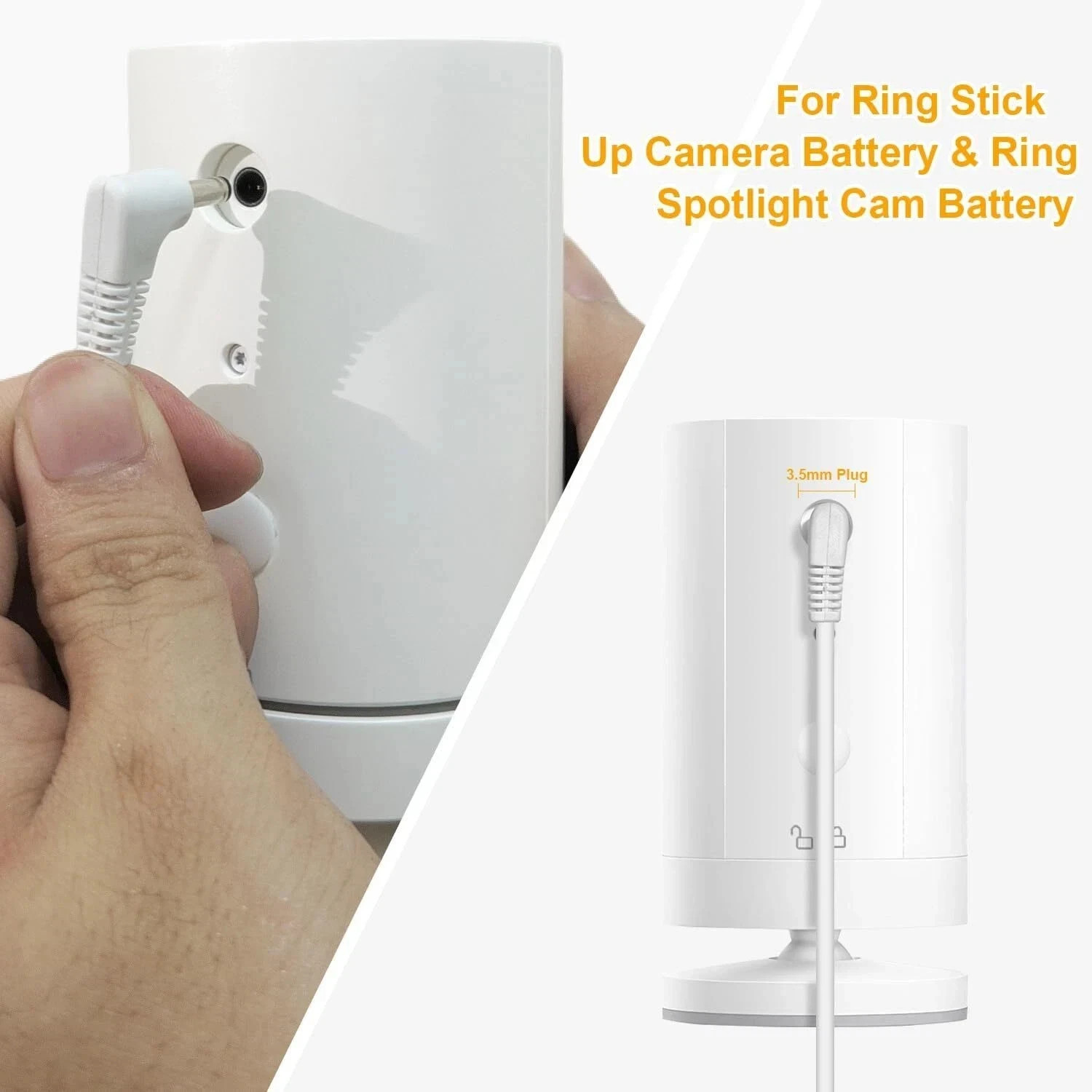 Solar Panel for Ring Stick Up Cam & Spotlight Battery 5V 6W White