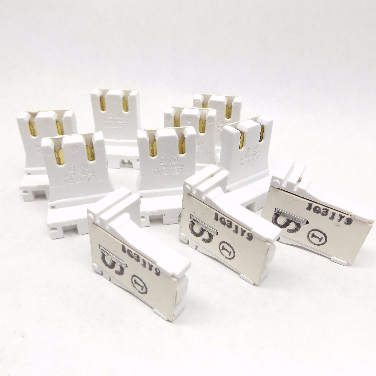 10-PACK LEVITON RAPID START FLUORESCENT LAMP HOLDER SHUNTED