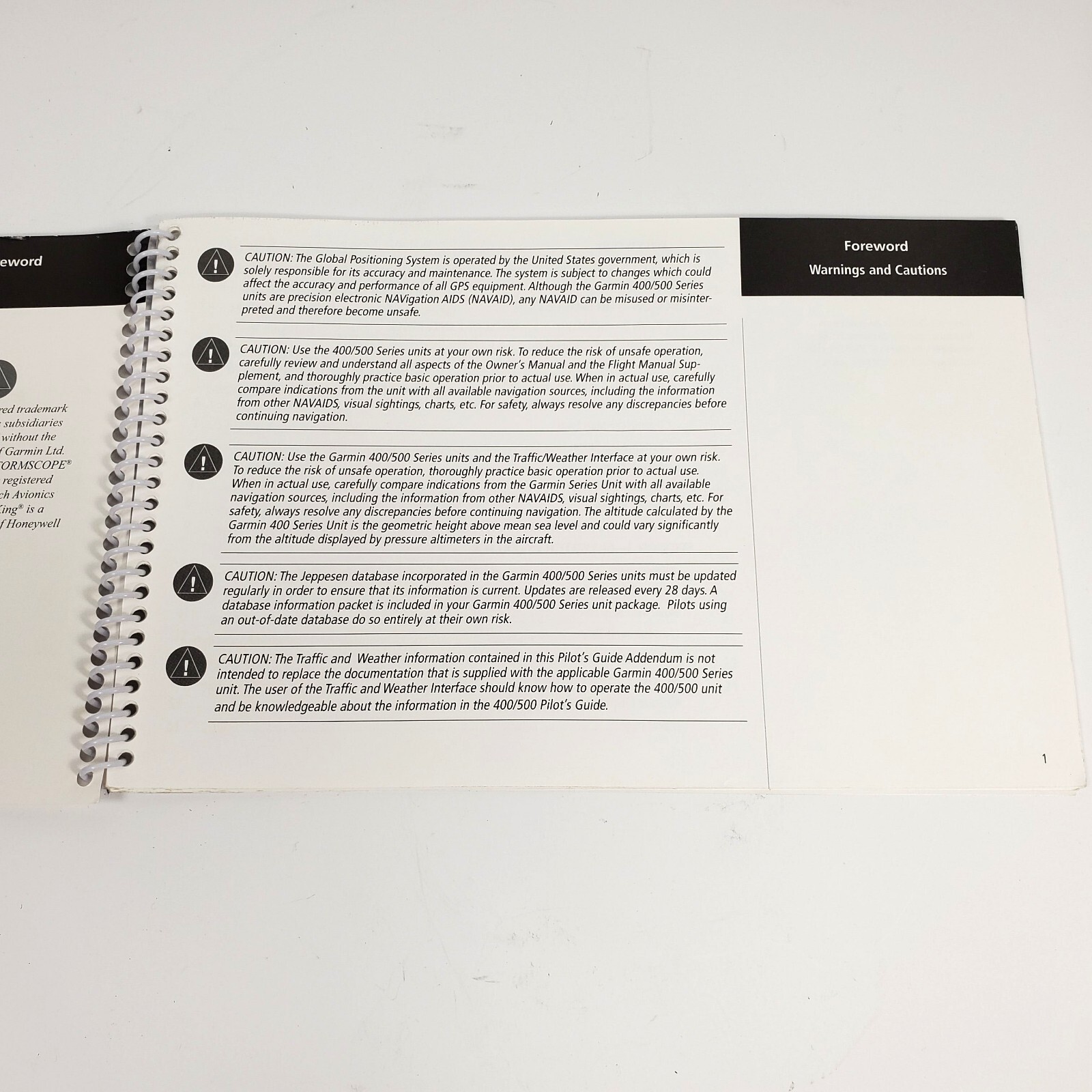 Garmin 400/500 Series Display Interfaces Guide
