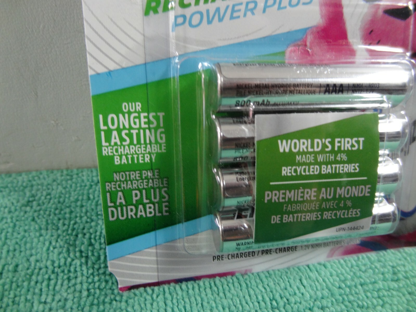 NEW ENERGIZER AAA Rechargeable Power Plus NiMH Batteries 4-Pack