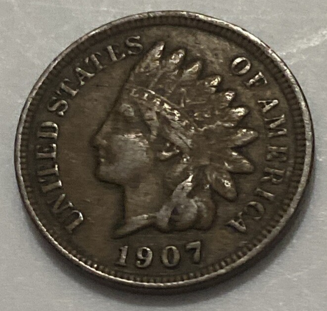 1907 Indian Head Cent Exact Coin Above #IND43