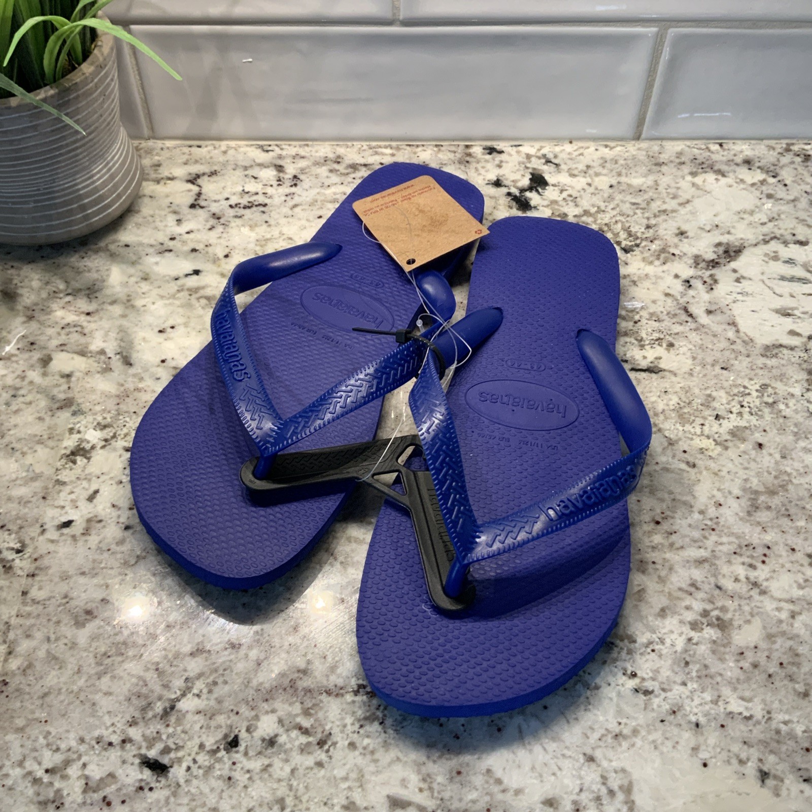 Havaianas Unisex Hav. Brasil  Flip-Flops Royal Blue 11/12 Men’s