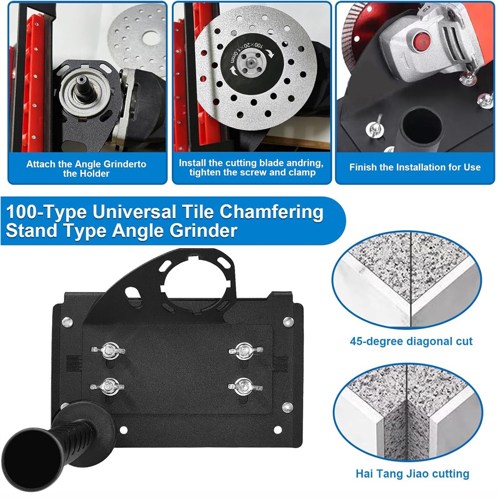 Angle Grinder Stand For Tile 45 Degree Chamfer Cutting Tile Chamfering Tool US