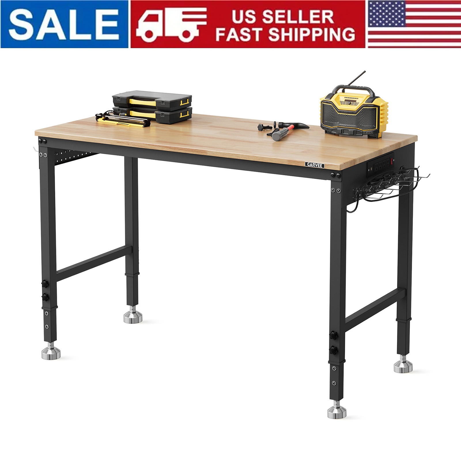 48x24 Inch Workbench for Garage & Woodworking, 2000 lbs Heavy Duty Work Table