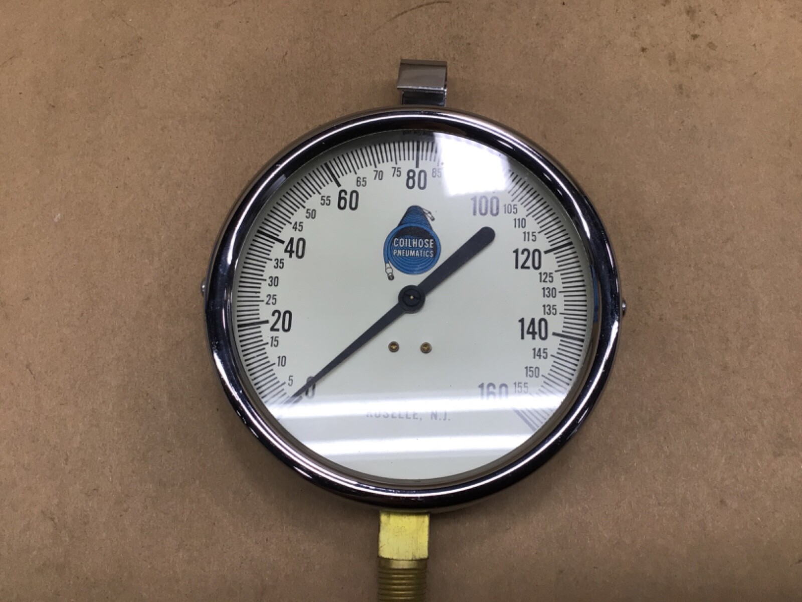 Coilhose Pneumatics 4-1/2" Bottom Mount Air Gauge 0-160PSI #4020K35IAC