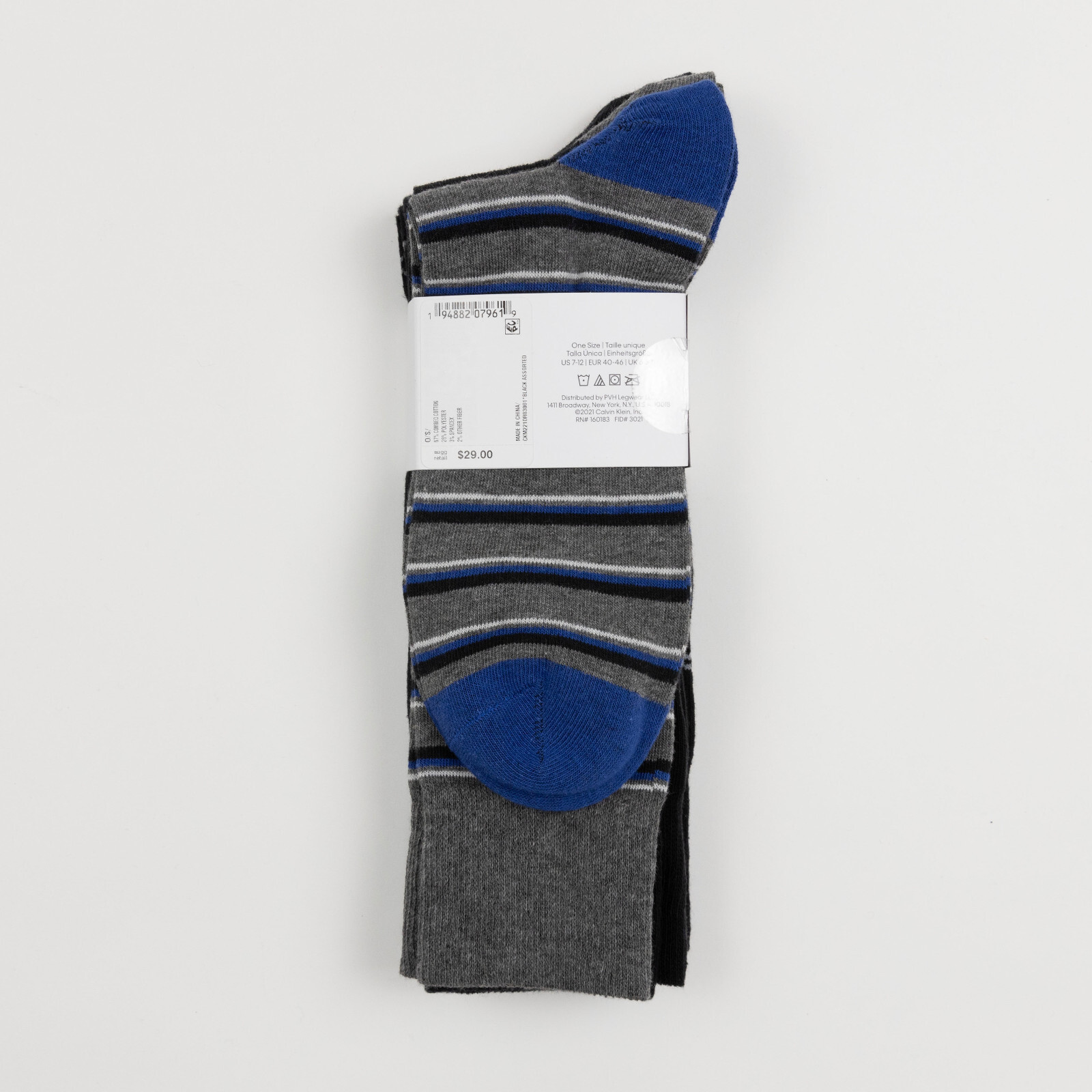 Calvin Klein Men's Multi-Pattern 4-Pk Crew Dress Socks Multi One Size