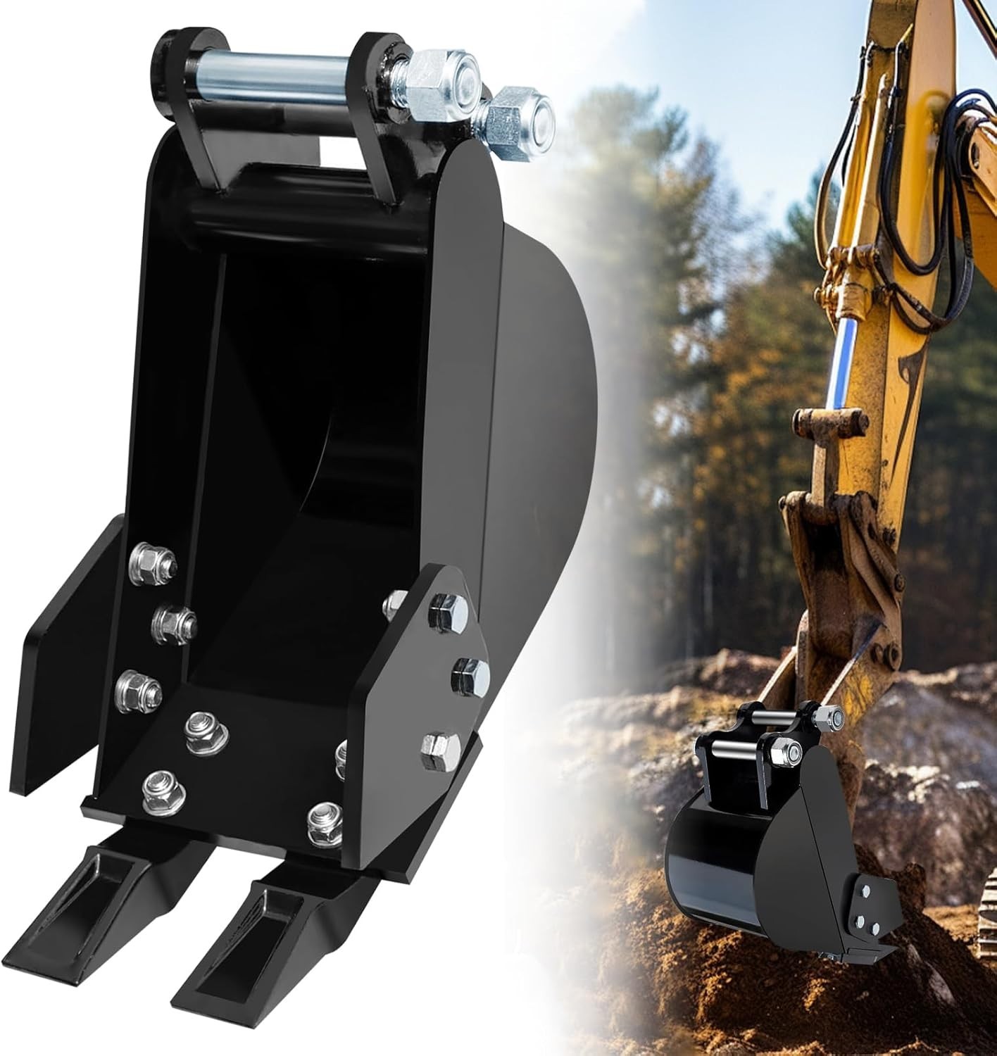 200mm 8 inch Narrow Bucket Attachments For 1-2 Ton Mini Excavators Digger
