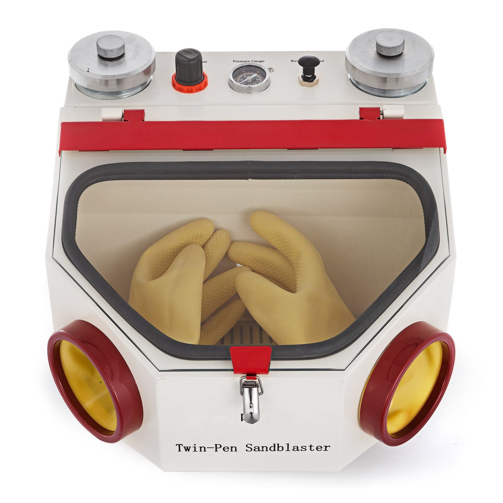 Uimoso Twin Pen Sandblaster Pen Sand Blaster Machine for Dental Lab 2 Tanks Lamp