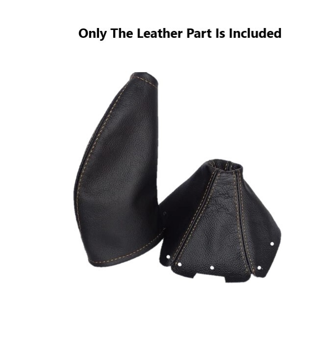 Tan Stitching Synthetic Leather Shift & E-Brake Boot For Mazda Mk1 1989 - 1997