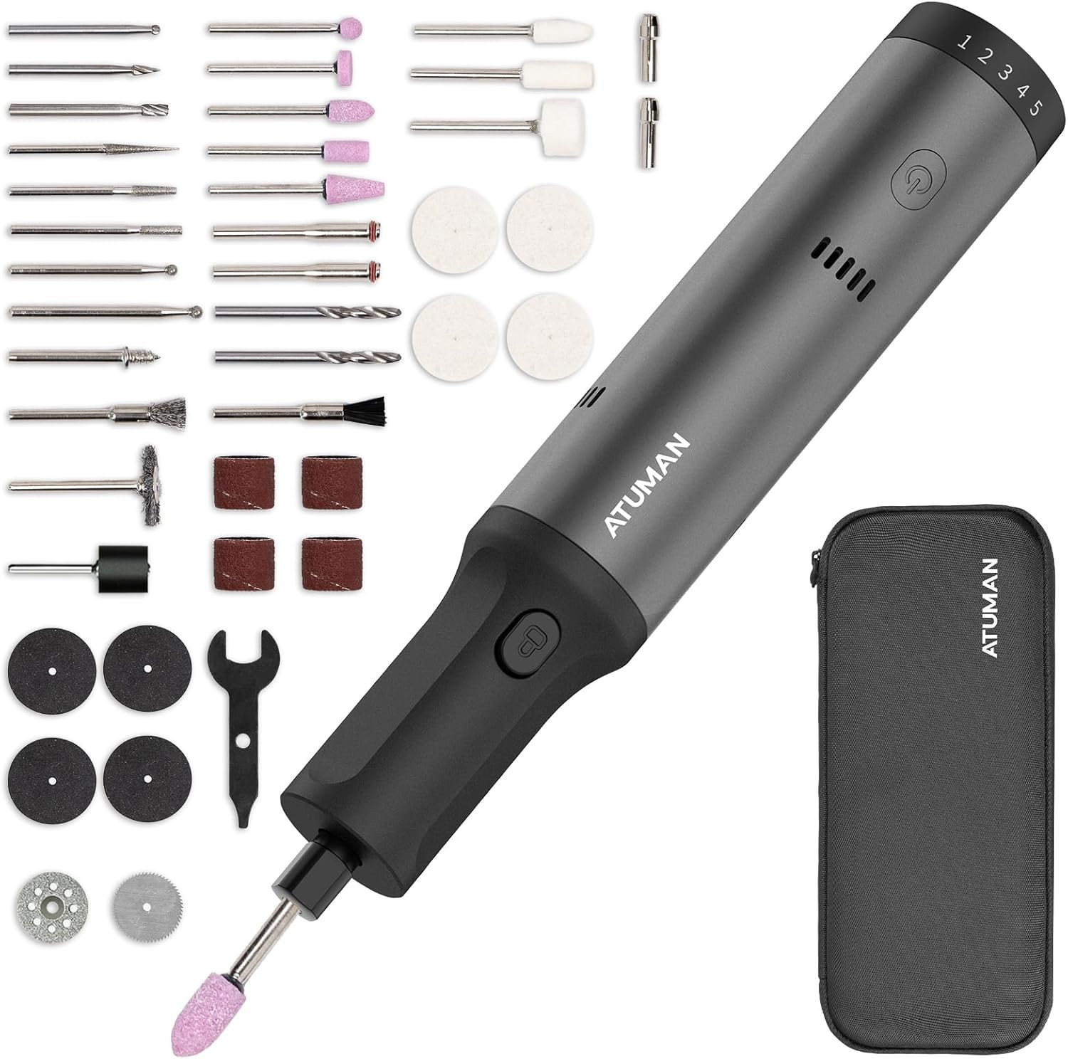 Cordless Rotary Tool Kit, 7.2V with Higher Torque, More Powerful, 5 Speeds 10000