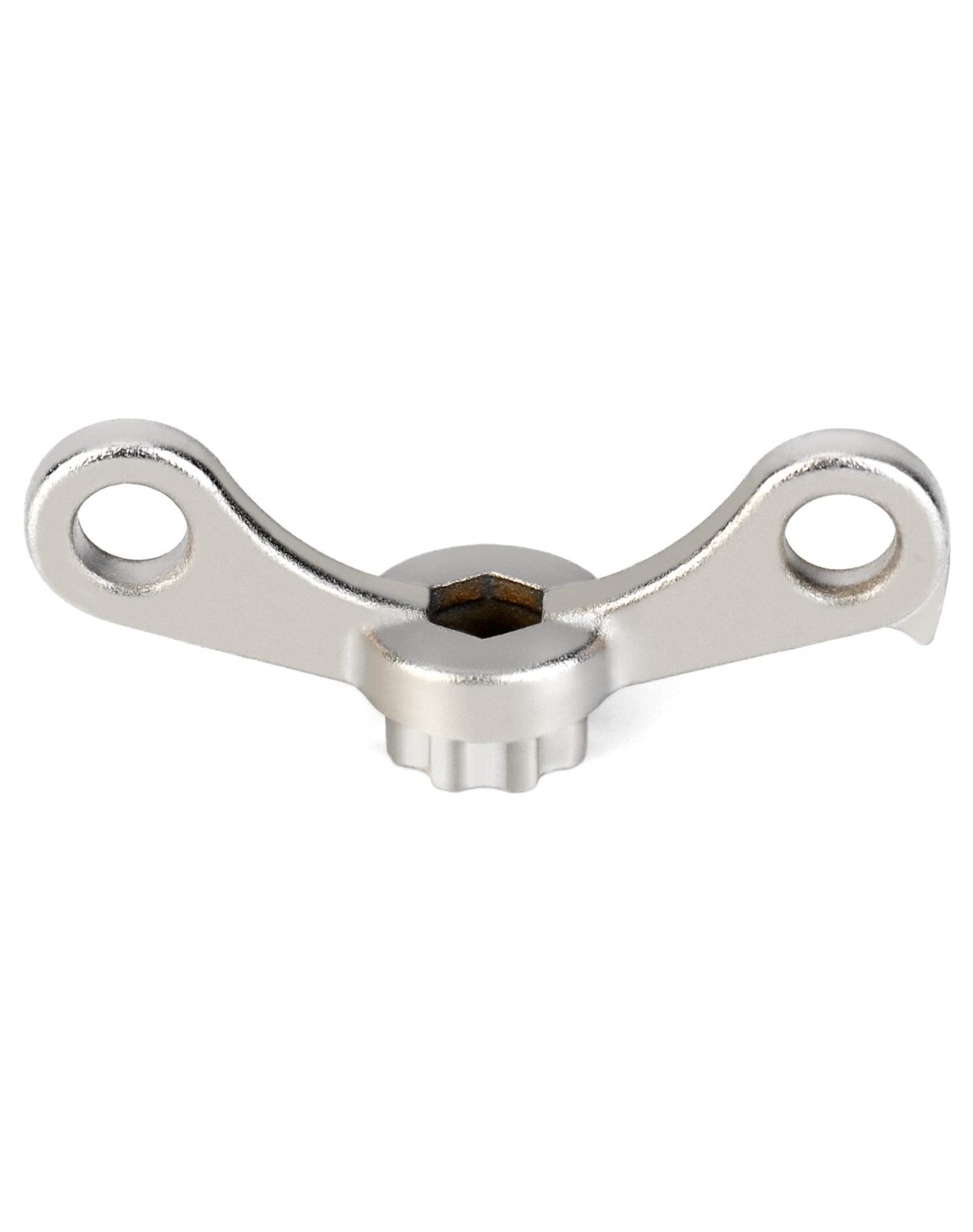 QWORK Bike Crank Arm Dust Cap Install Removal Wrench Tool Compatible Silver
