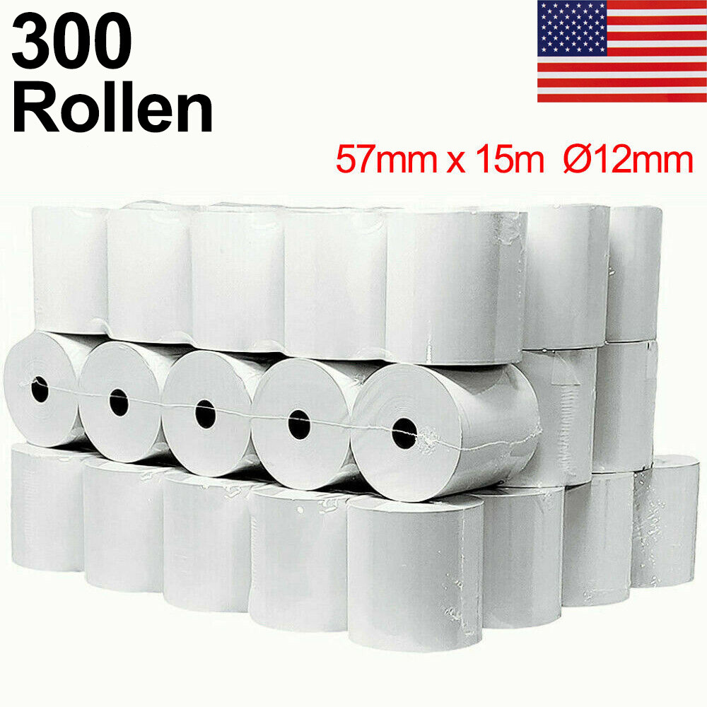 300 Rolls Thermal Paper 2 1/4" x 50' Cash Register Credit Card POS Receipt Paper