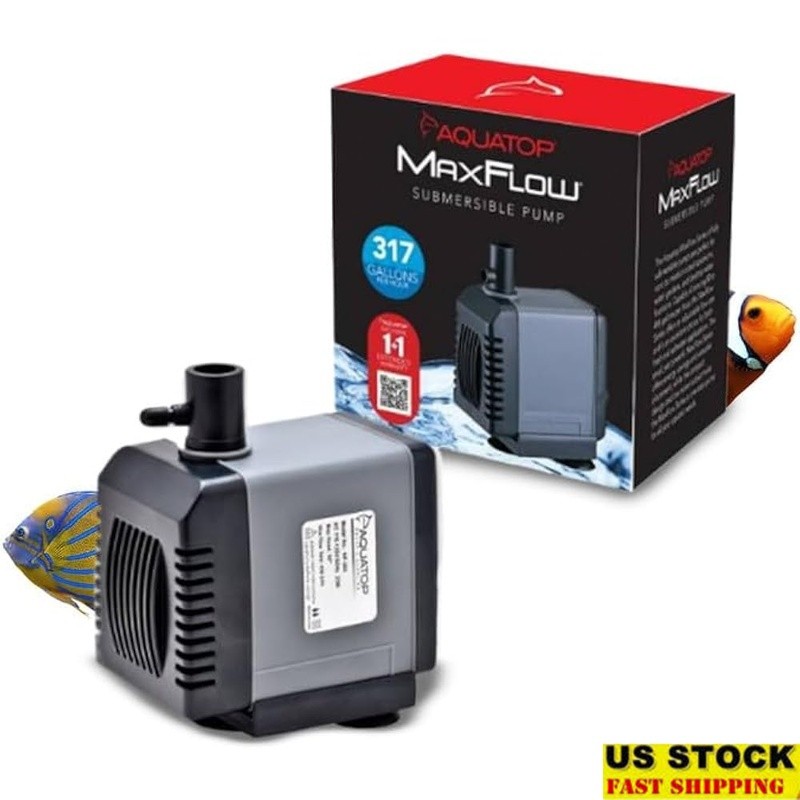 Submersible Water Pump 317 GPH Adjustable Flow Quiet Aquarium Pond Fountain New