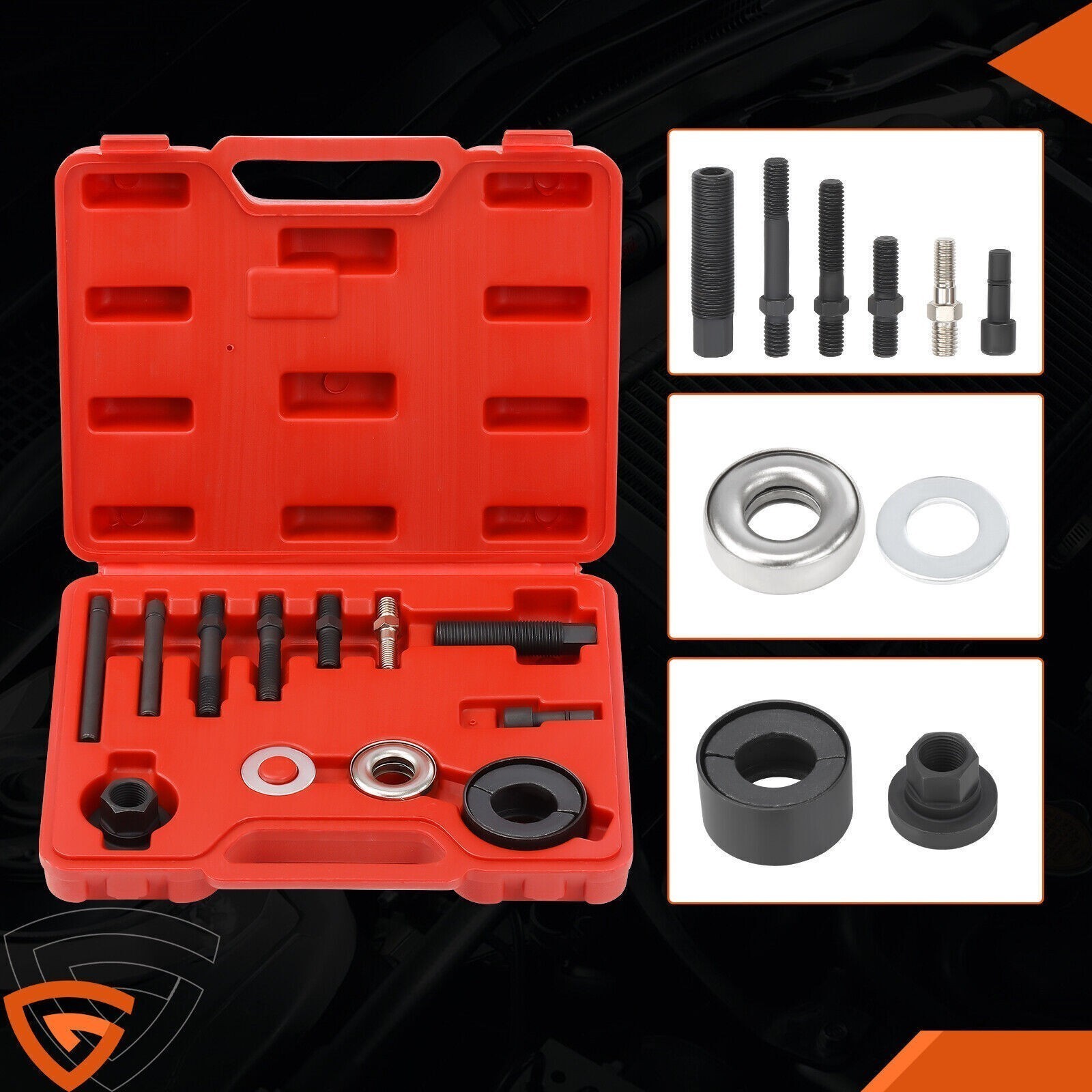 Power Steering Pump Pulley Puller Remover & Alternator Installer Tool Kit 13x