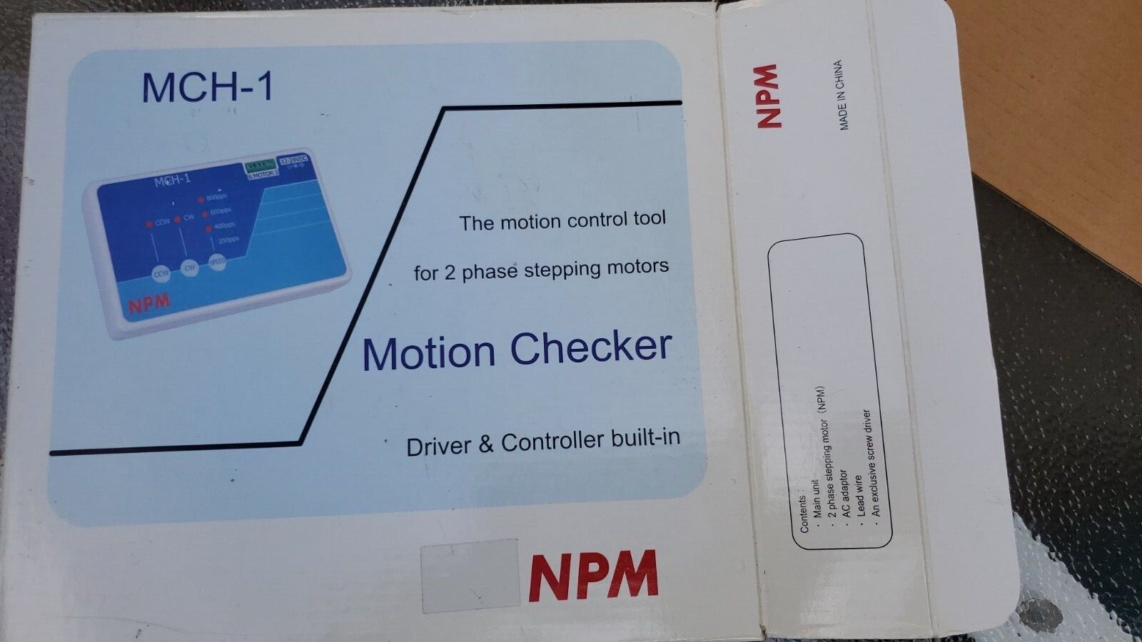 NPM MCH-1 Motion Checker. Motion control tool for 2 phase stepping motors