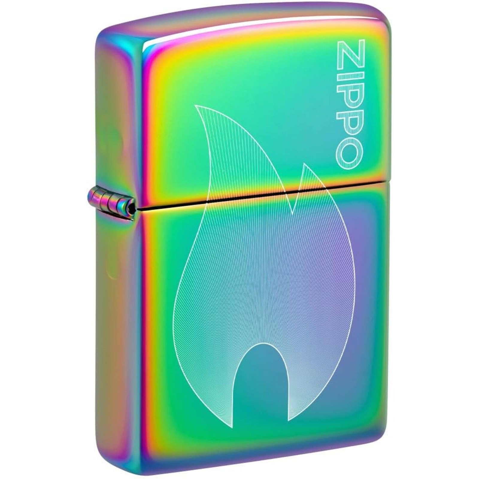 Zippo Windproof Lighter Flame Design Multicolor High Polish Brass Pocket 48978