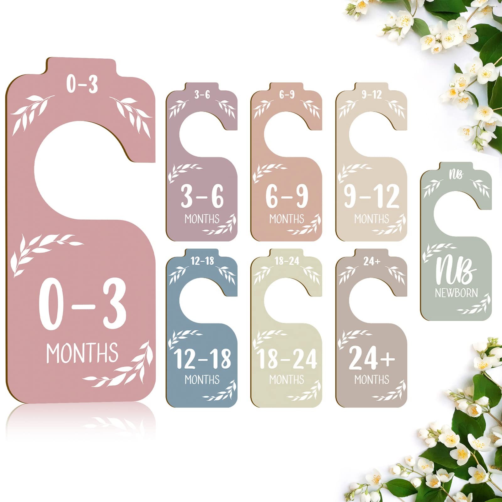 Wooden Baby Closet Dividers for Baby Clothes Organizer,Colorful Baby Closet O...