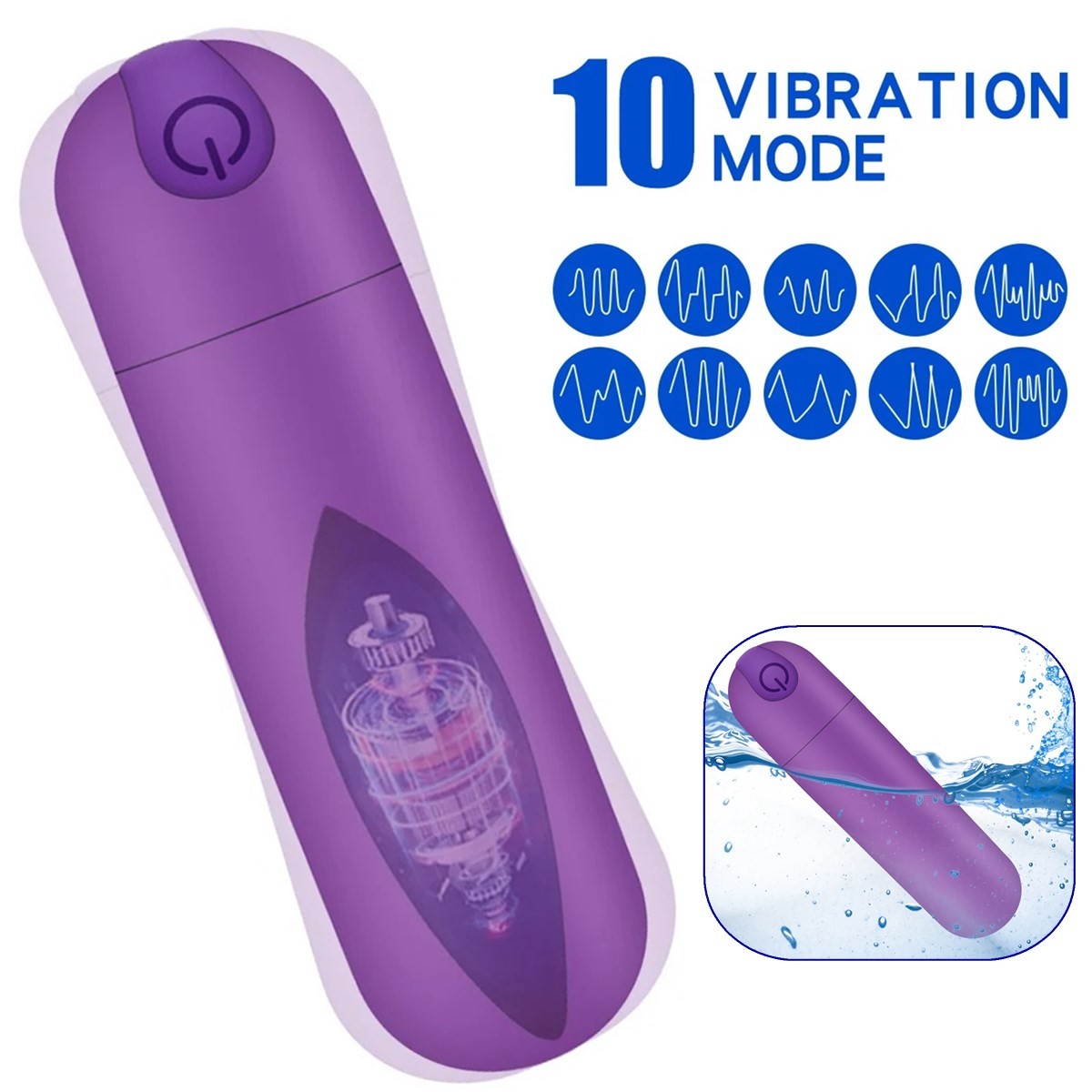 Women Mini Powerful Bullet Shape 10 Speed Vibrating Personal Neck Body Massage
