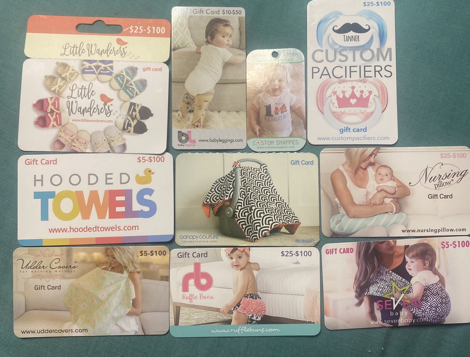 Set Of Gift Cards For Girls! Ten Cards, Each Are All Different.