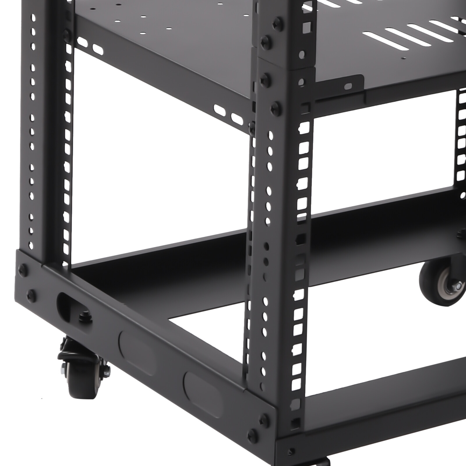 18.5" 4 Post Open Frame Network Server Rack 18U Adjustable Partition 0-31.5''