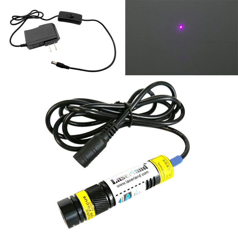 16x68mm Focusable 100mW 405nm Violet/Blue Dot Laser Diode Module