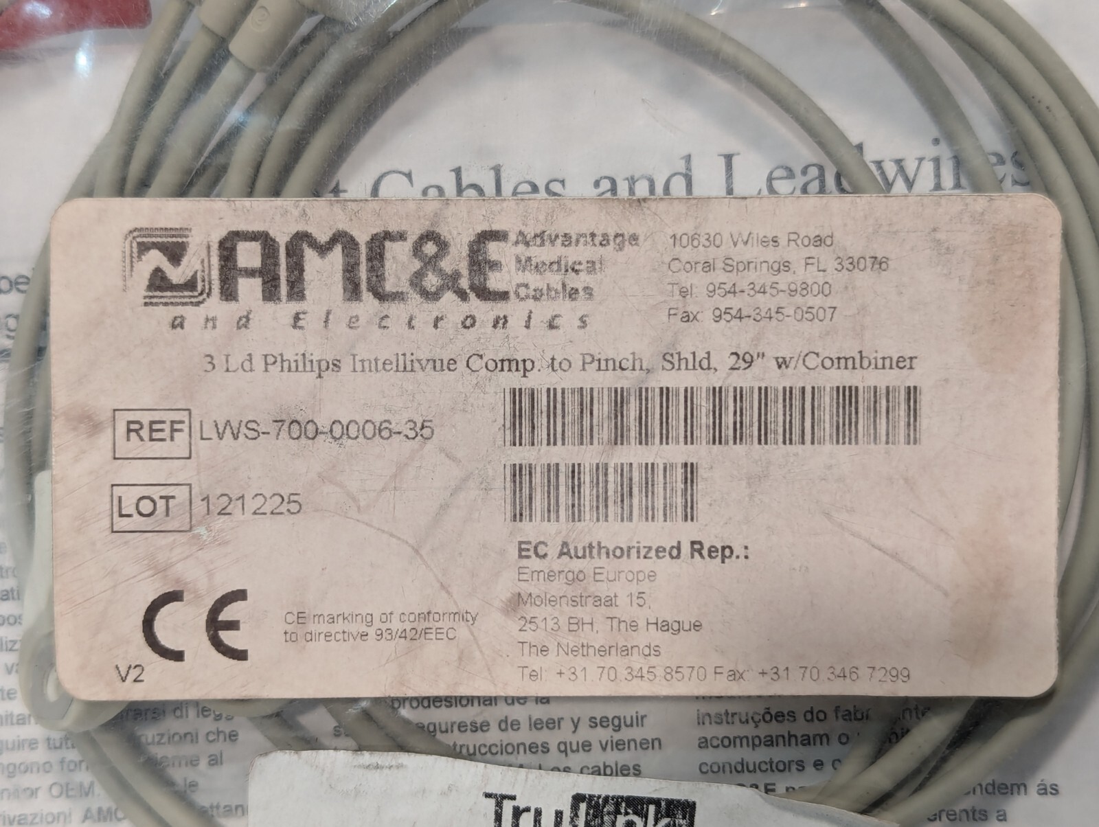 AMC&E LWS-700-0006-35 Reusable ECG Leadwire Set