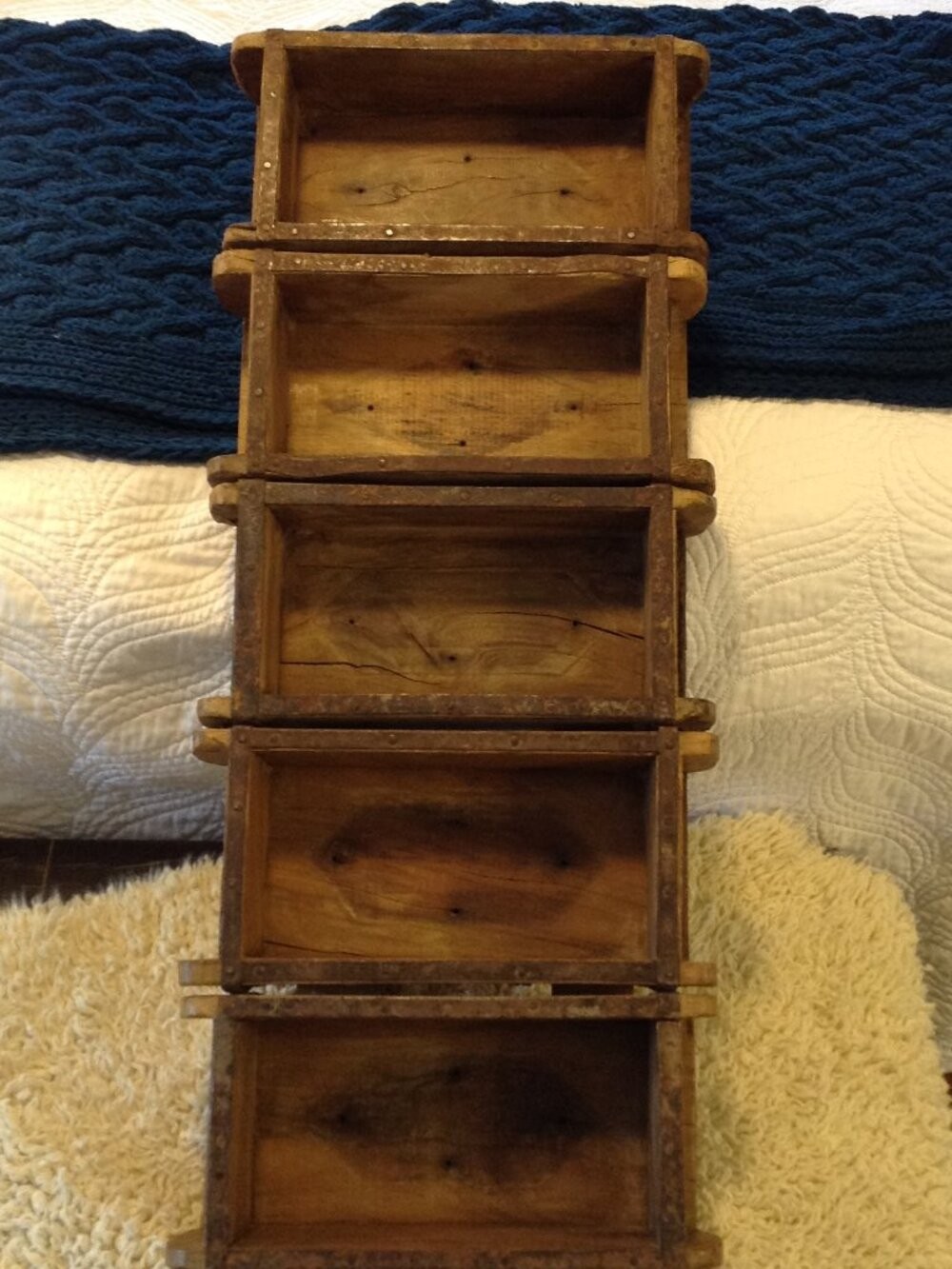 VTG Brick Molds (Original) Repurposed into Farmhouse Rustic Shelf Cottagecore