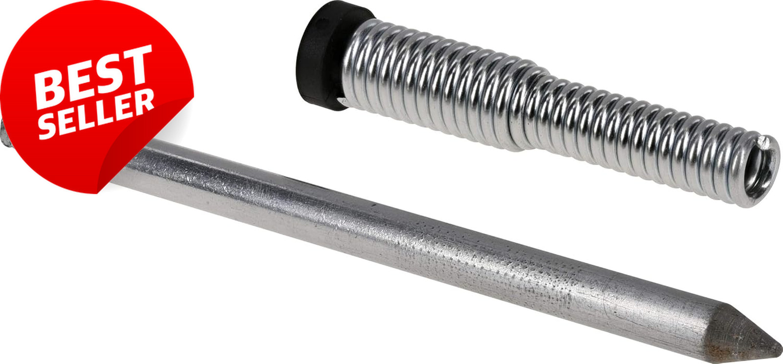 847396 Driveway Marker Stake, Spring Back, Reflective Silver, Snow Poles, 2-Pack