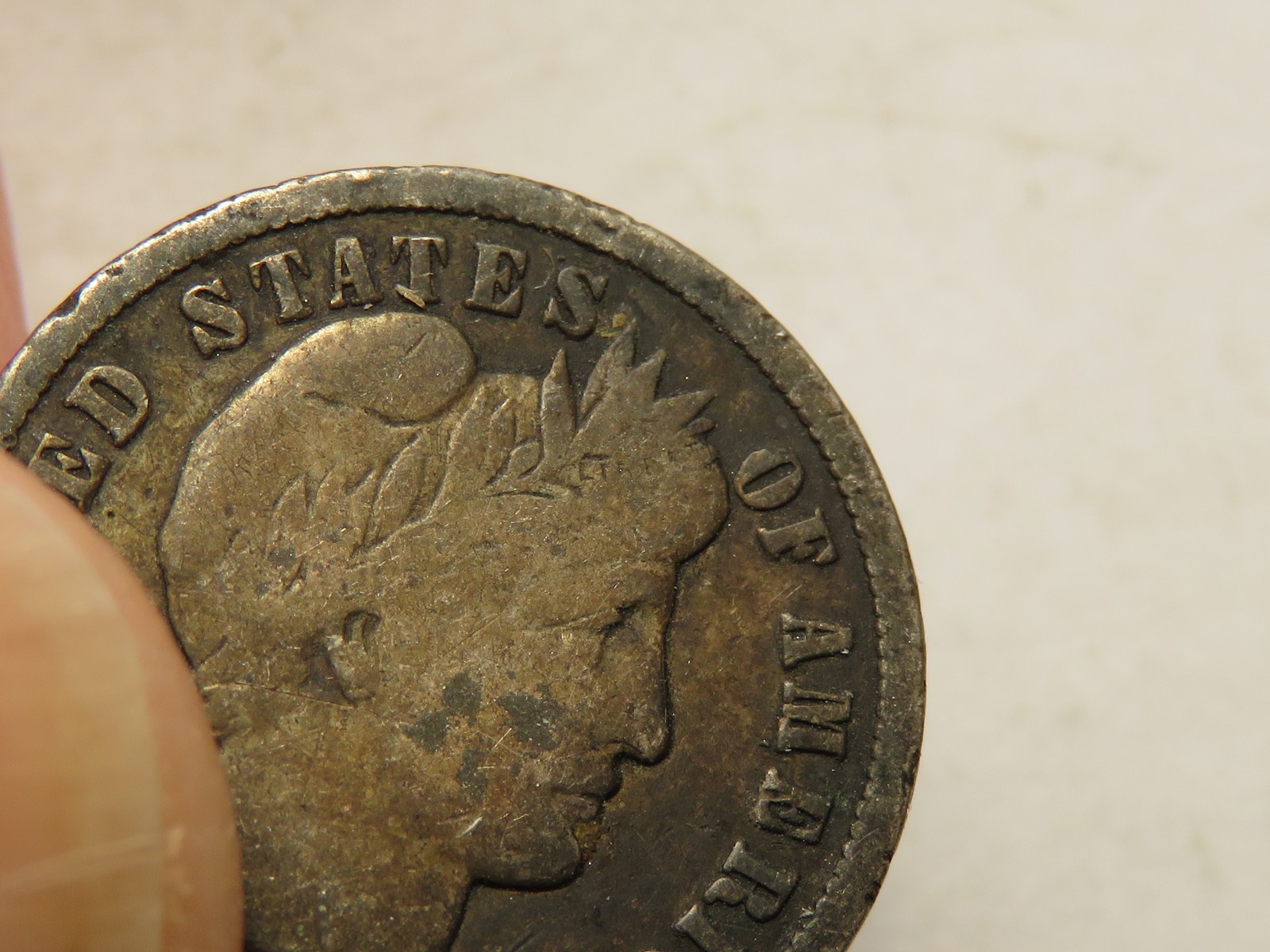 1914-D Barber Dime Grading Fine
