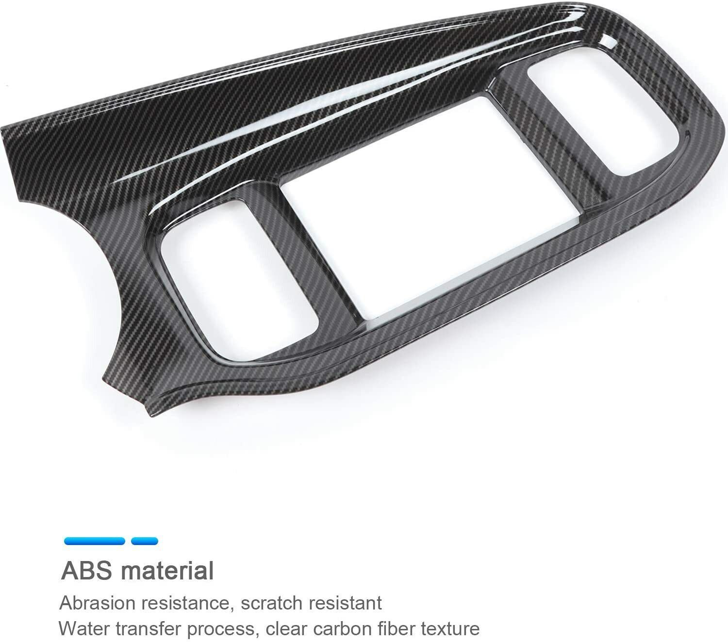 Carbon Fiber Central Console Dashboard Panel Cover Trim for Dodge Charger 2015+