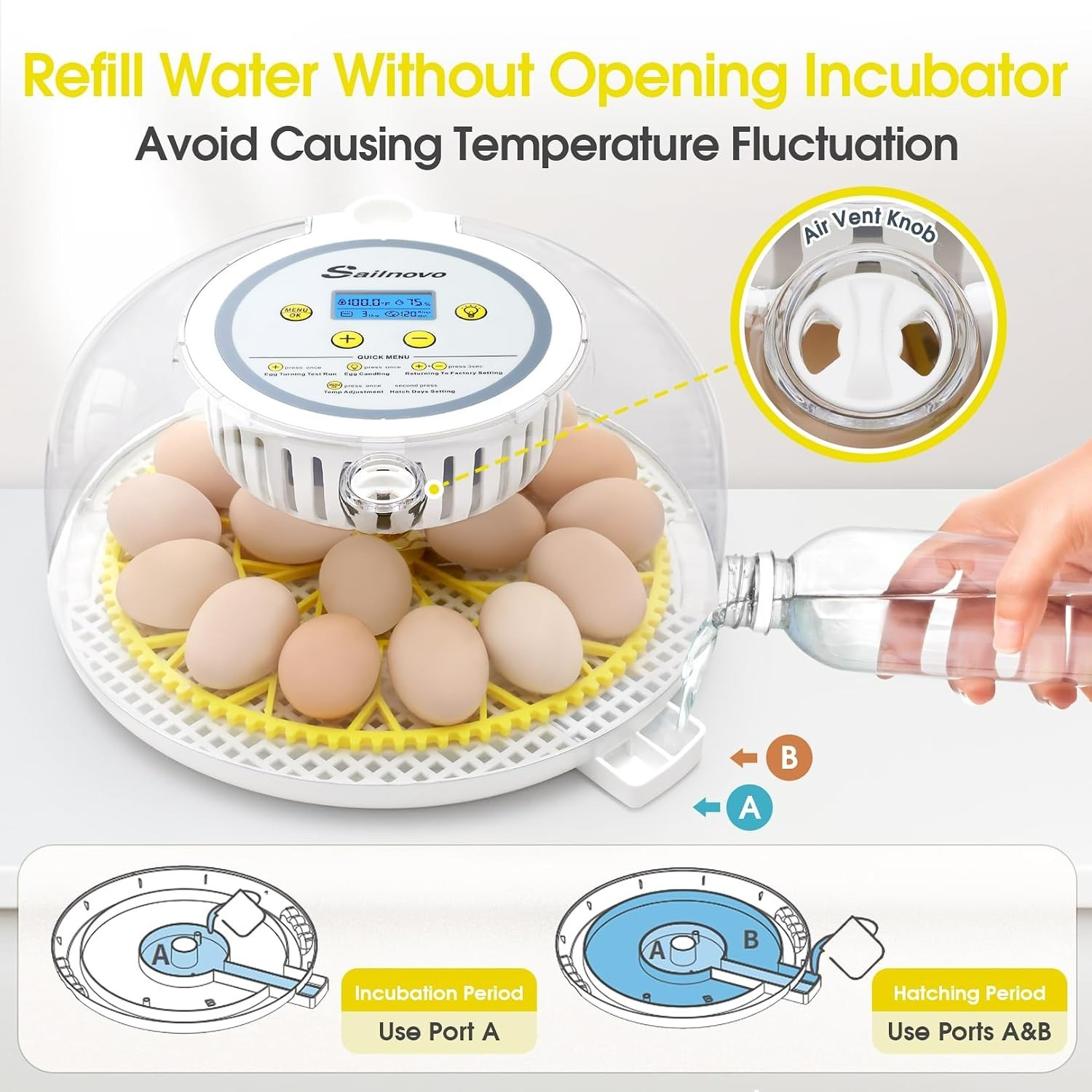 All-in-One 18 Egg Incubator: Clear View, Temperature Stability, and Easy Setup